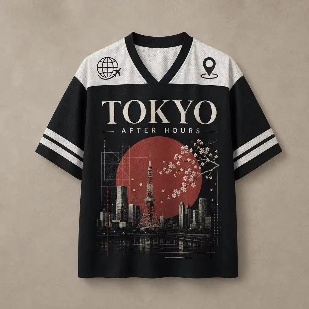 Street Fashion Tokyo - Harajuku Tokyo Red Moon Patte Kaos