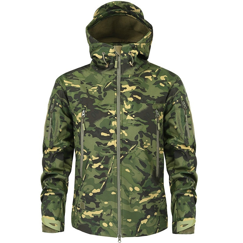 Windbreak Shell Jacket - Jaket mendaki pria, jaket taktis kamuflase