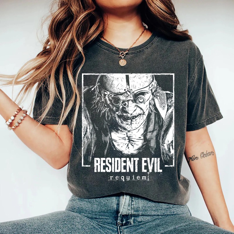 Street Fashion Style Male - Kaus Retro Resident Evil 9 Requiem