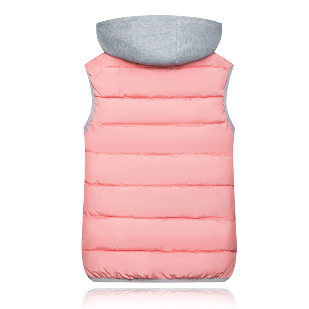 Puffer Vest Padded - Rompi Berlapis Berkerudung Kasual Wanita Musim
