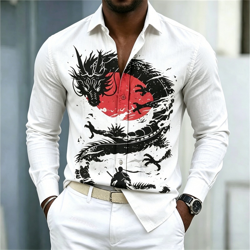 Street Fashion Styles - Kemeja Pria Terbaru 2026 Putih Hitam