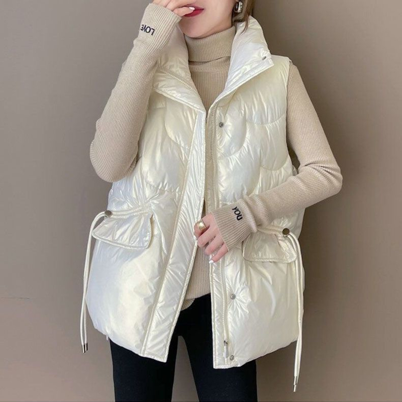 Puffer Vest Padded - Rompi Katun Tebal Wanita Musim Gugur