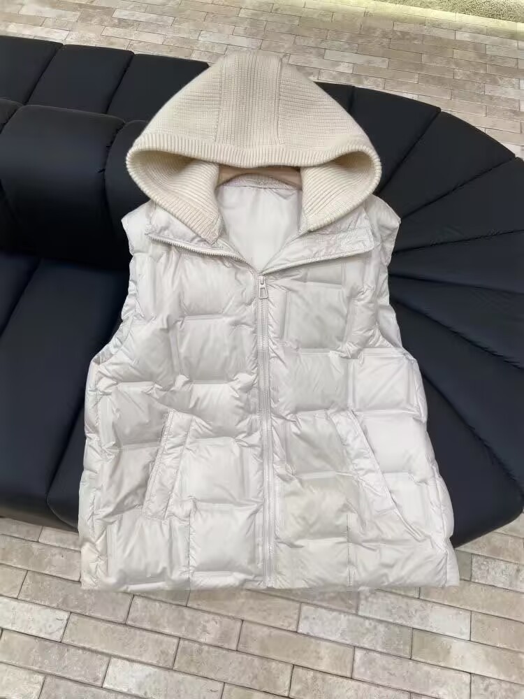 Puffer Vest Padded - Jaket Rajut Hangat Kasual Wanita dengan
