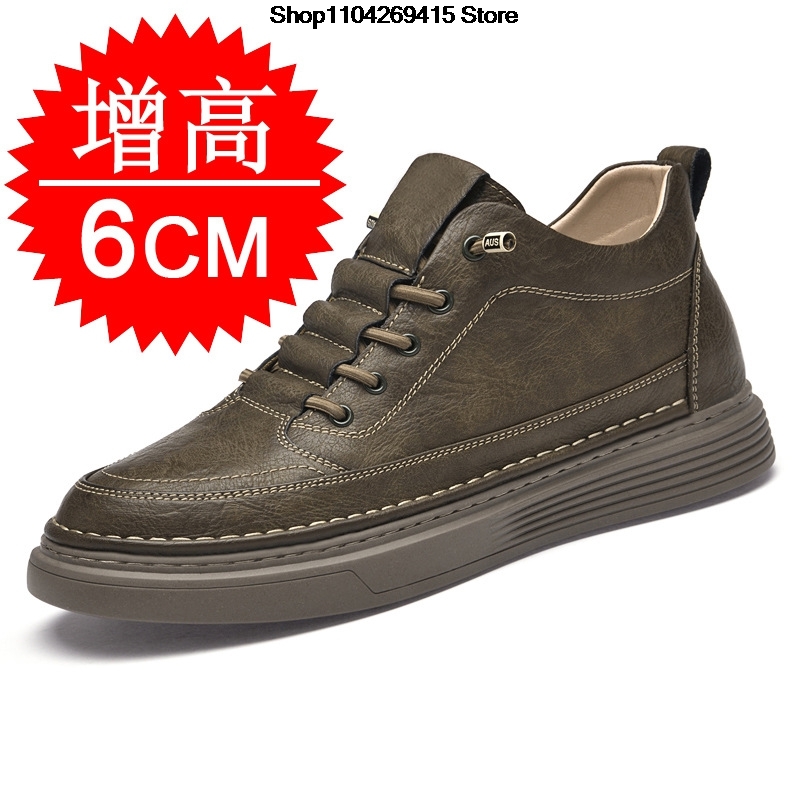 Street Fashion Style Male - Sepatu Oxford Pria Peninggi Tinggi Badan,