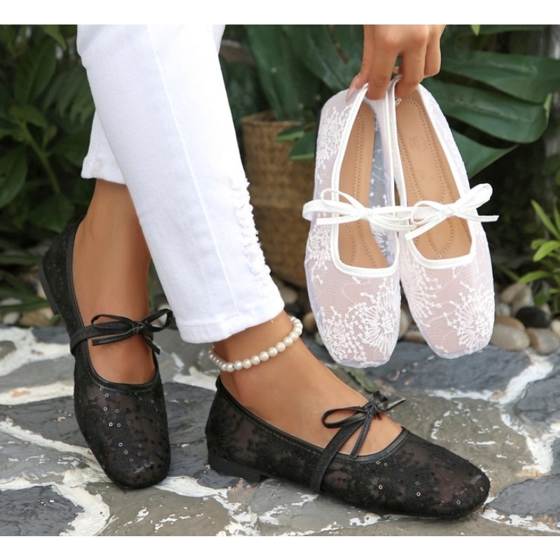 Street Fashion Rome - Sepatu Mary Jane Wanita Renda Musim