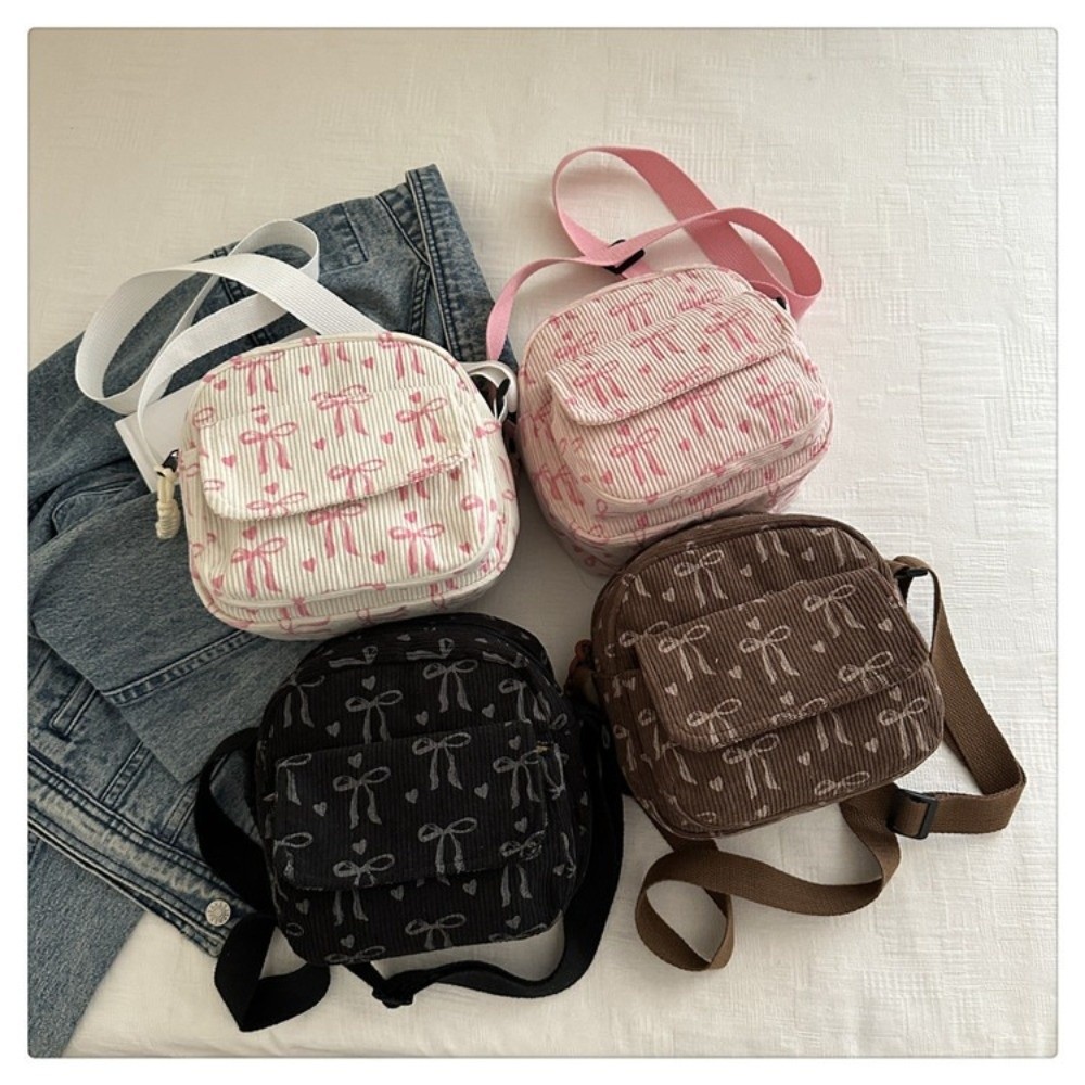 Street Fashion Girl - Tas Selempang Kecil Wanita Bahan Corduroy