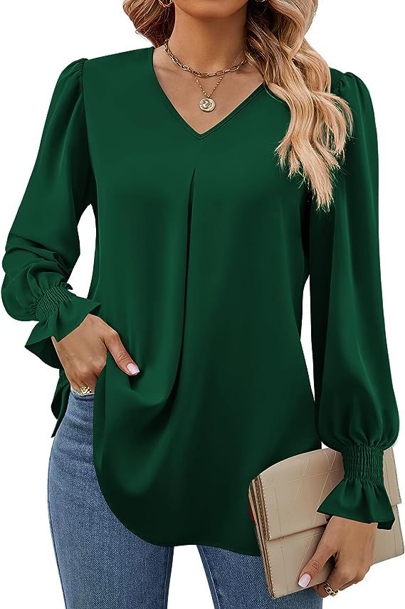 Street Fashion China Girl - Kemeja lengan panjang wanita, blus atasan