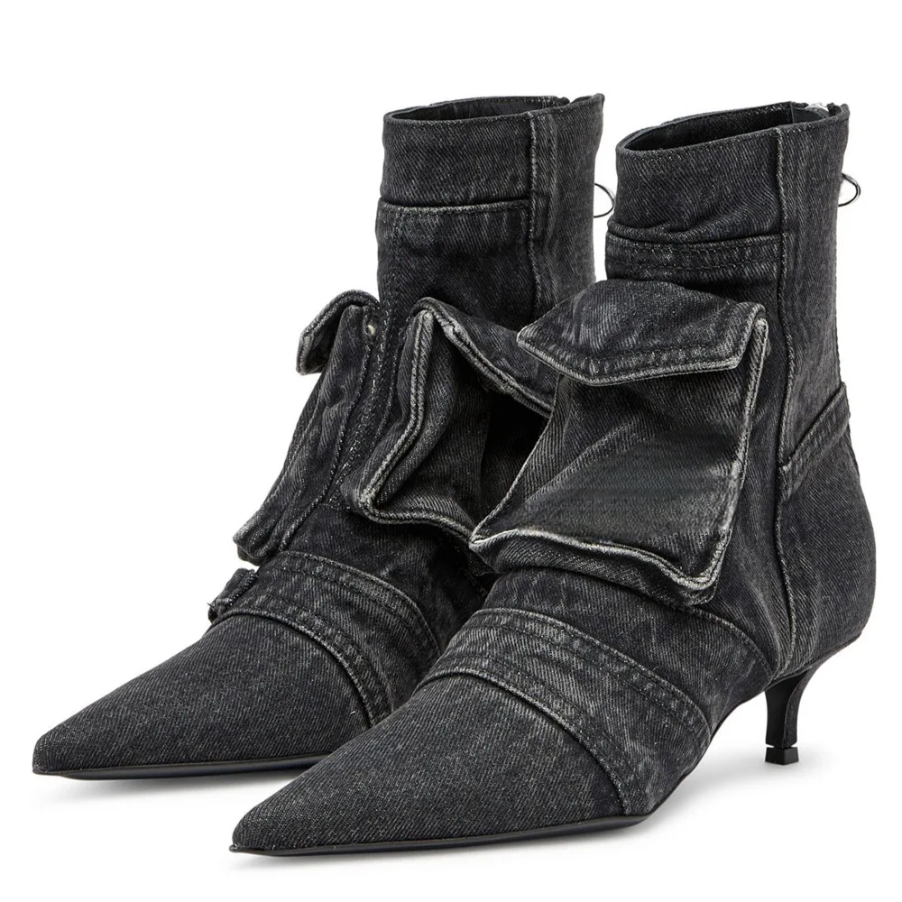 Parade Fashion Street - Sepatu Wanita Model Boots Denim Dicuci