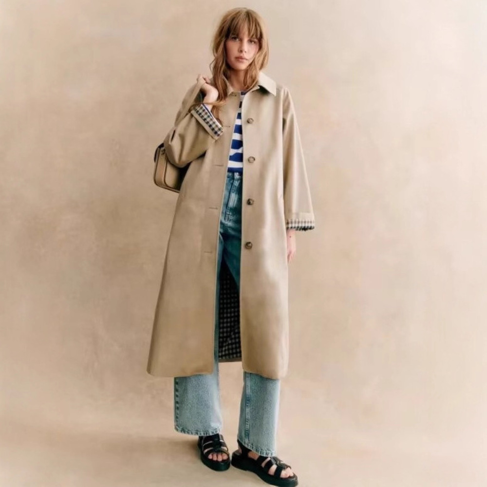 Jas Trench Panjang Wanita Mode - Street Fashion England ulasan dan harga