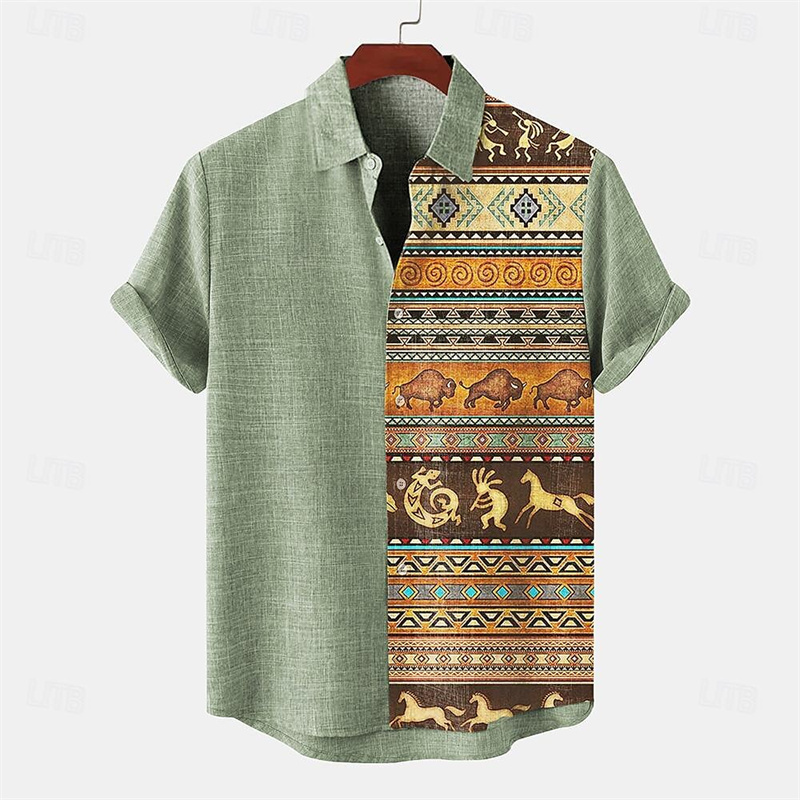 Kemeja Pria Linen Kemeja Baru  - Parade Fashion Street ulasan dan harga
