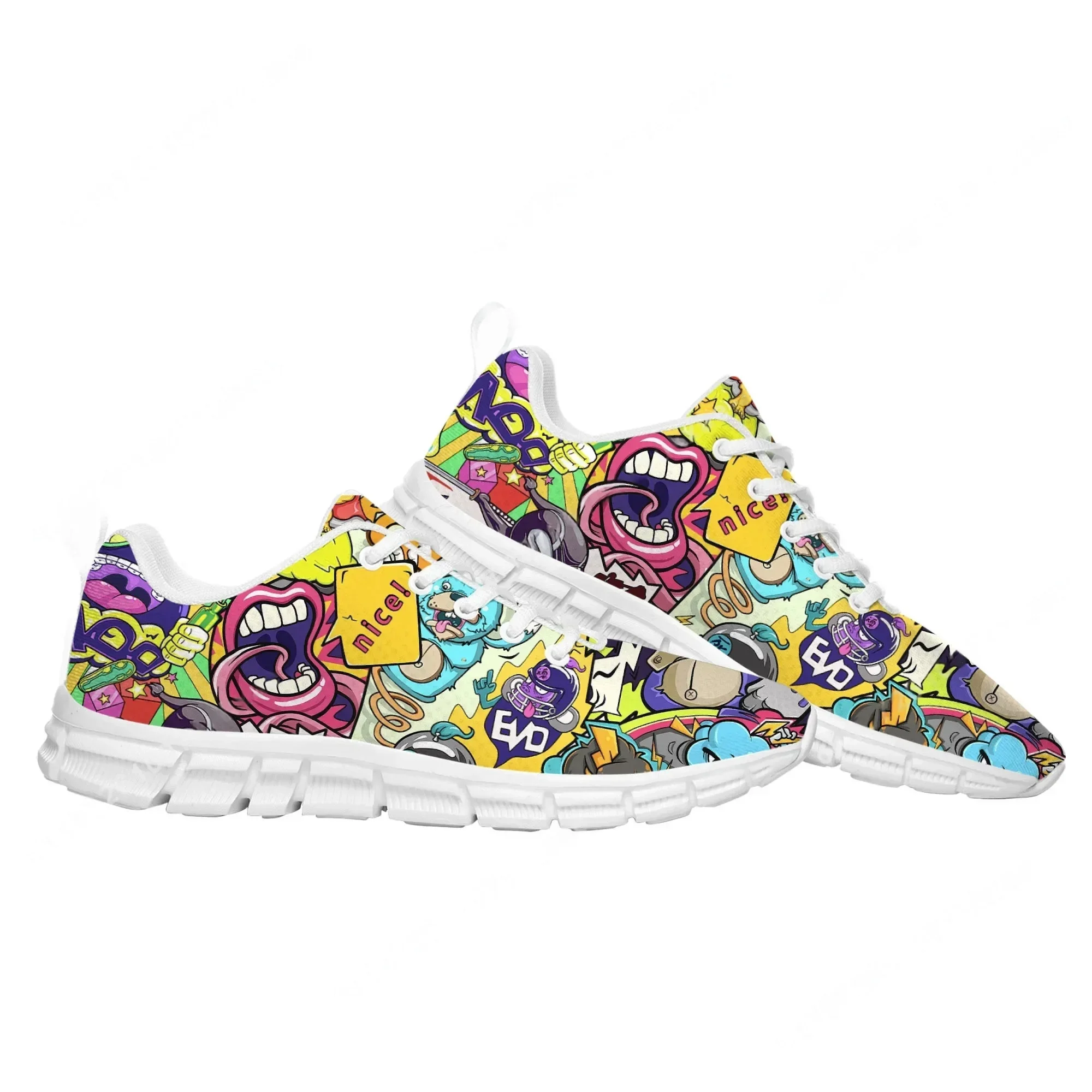 Sepatu Olahraga Grafiti Seni J - Street Fashion Graffiti ulasan dan harga