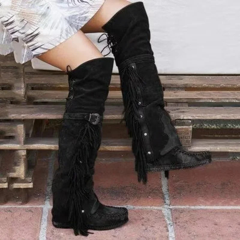 Sepatu Bot Wanita Panjang Selu - Street Fashion Girl ulasan dan harga