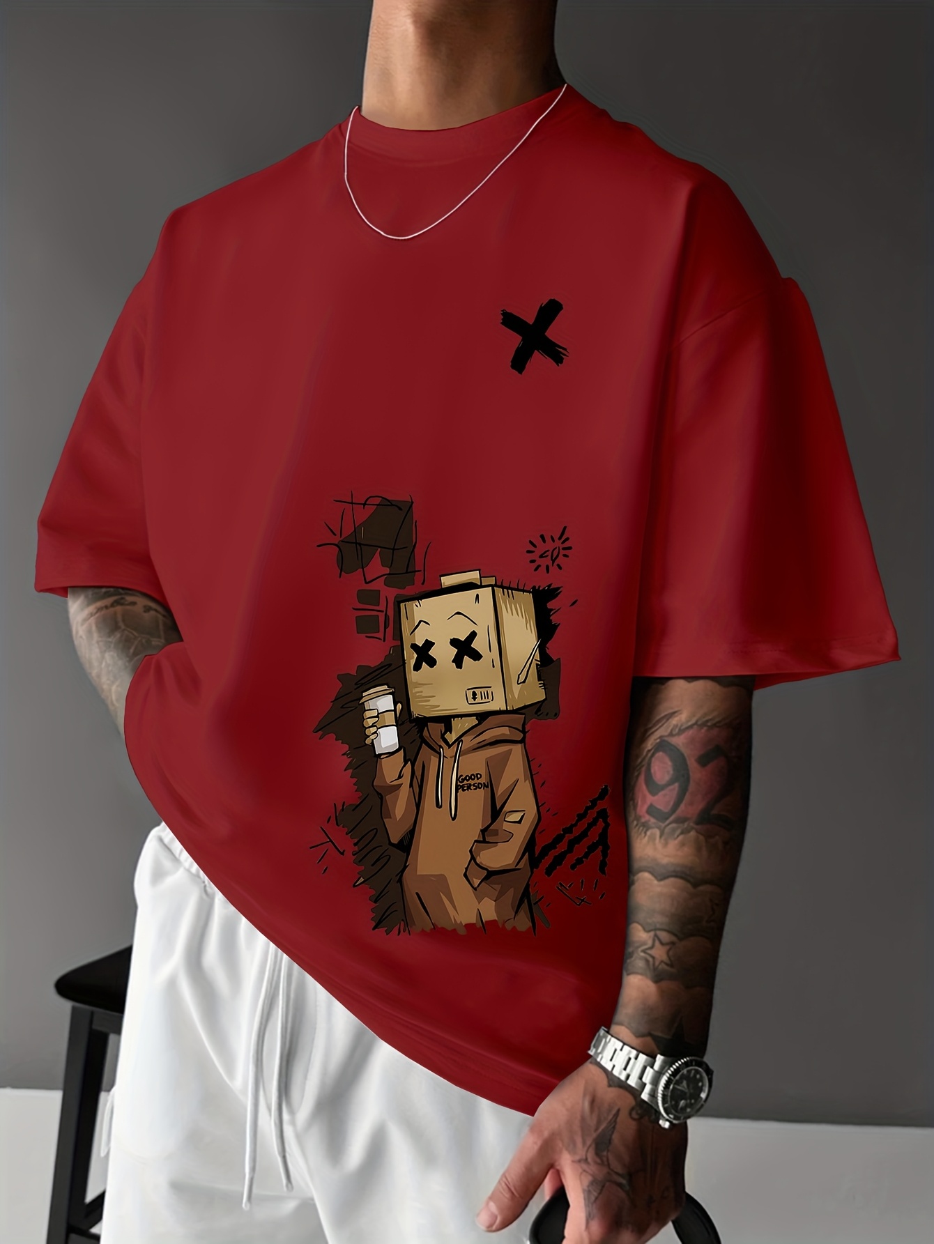 Kaus Leher Bulat Nyaman dan Be - Street Fashion Graffiti ulasan dan harga
