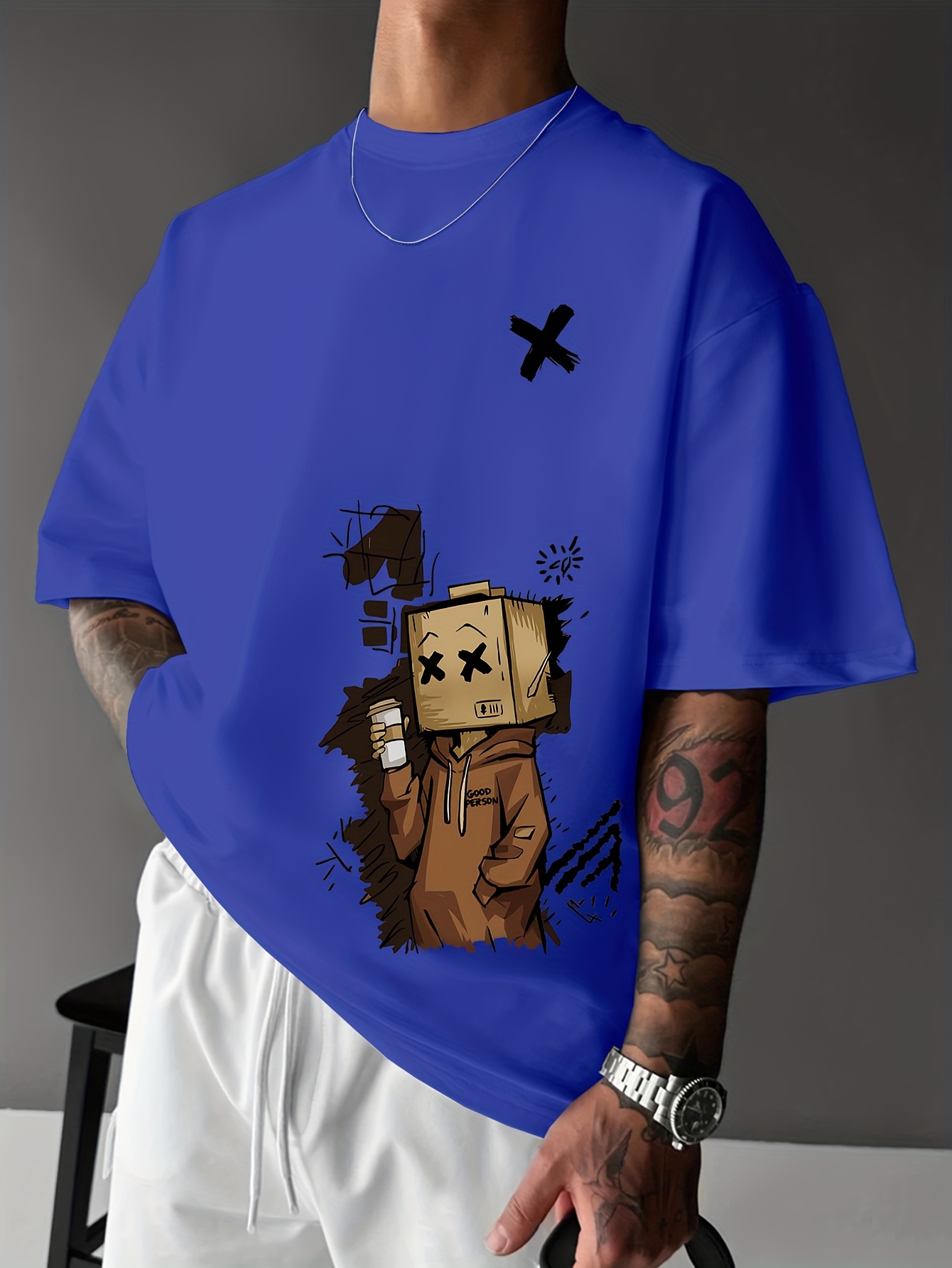Kaus Leher Bulat Nyaman dan Be - Street Fashion Graffiti ulasan dan harga