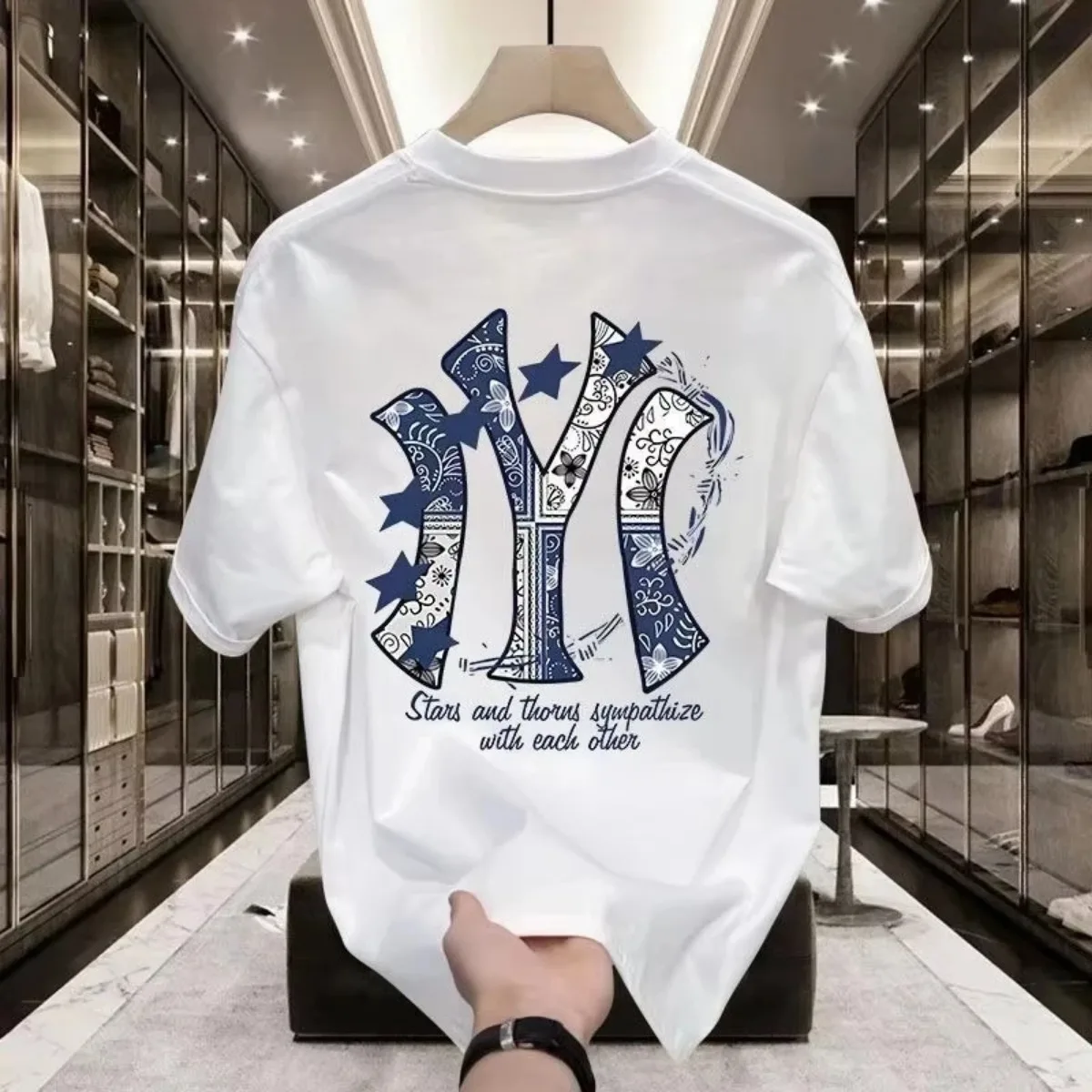 Kaos Pria Bermotif Lengan Pend - Parade Fashion Street ulasan dan harga