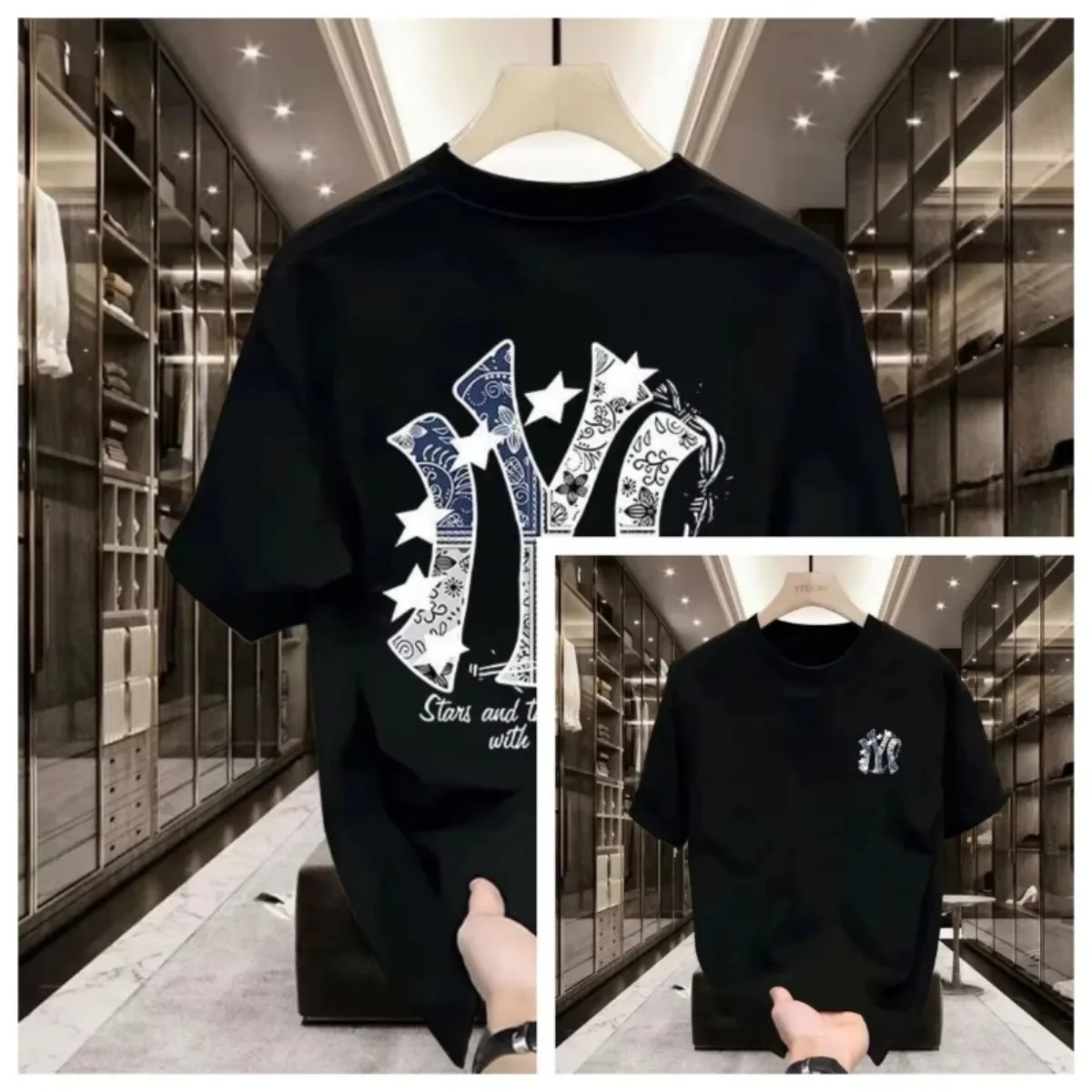 Kaos Pria Bermotif Lengan Pend - Parade Fashion Street ulasan dan harga