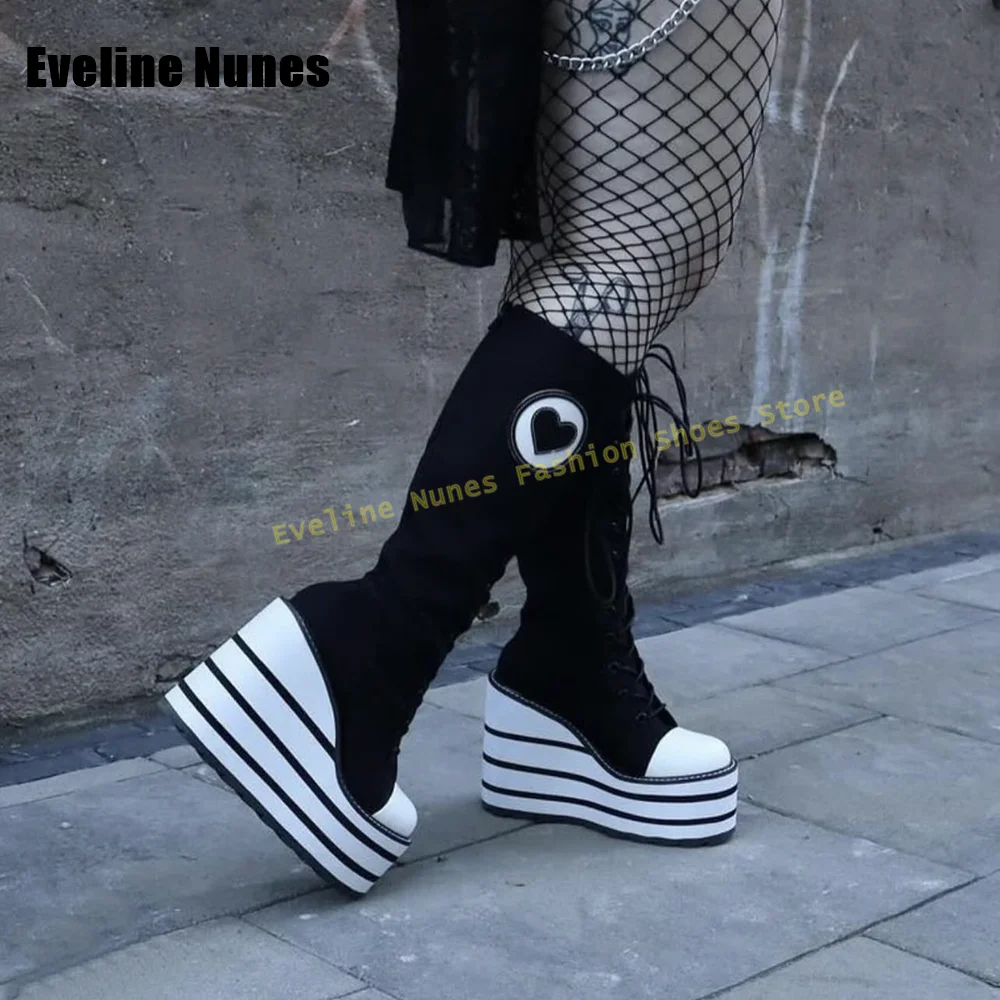 Sepatu Boots Platform Denim Pi - Street Fashion Girl ulasan dan harga