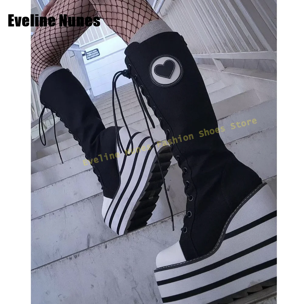 Sepatu Boots Platform Denim Pi - Street Fashion Girl ulasan dan harga