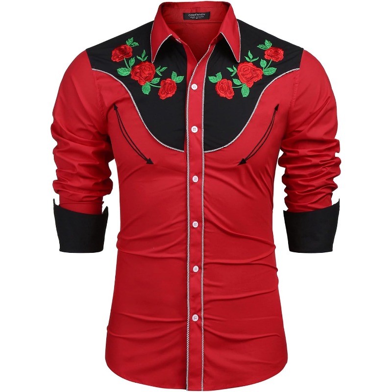 Kemeja Koboi Pria Lengan Panja - Street Fashion Dance ulasan dan harga