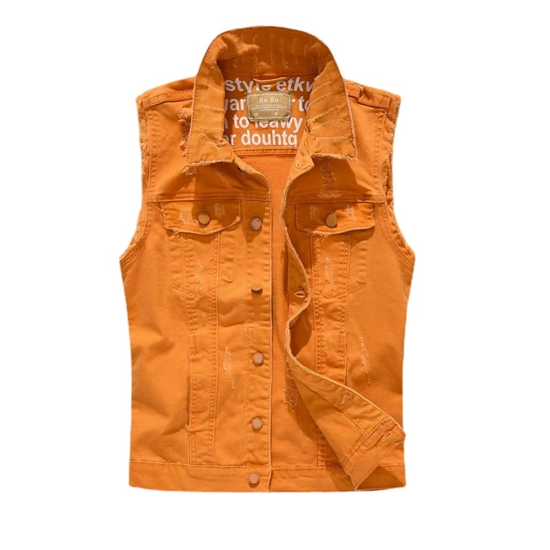 Jaket rompi Denim ramping untu - Street Fashion Style Male ulasan dan harga