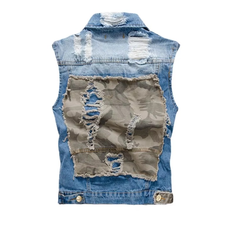 Jaket rompi Denim ramping untu - Street Fashion Style Male ulasan dan harga