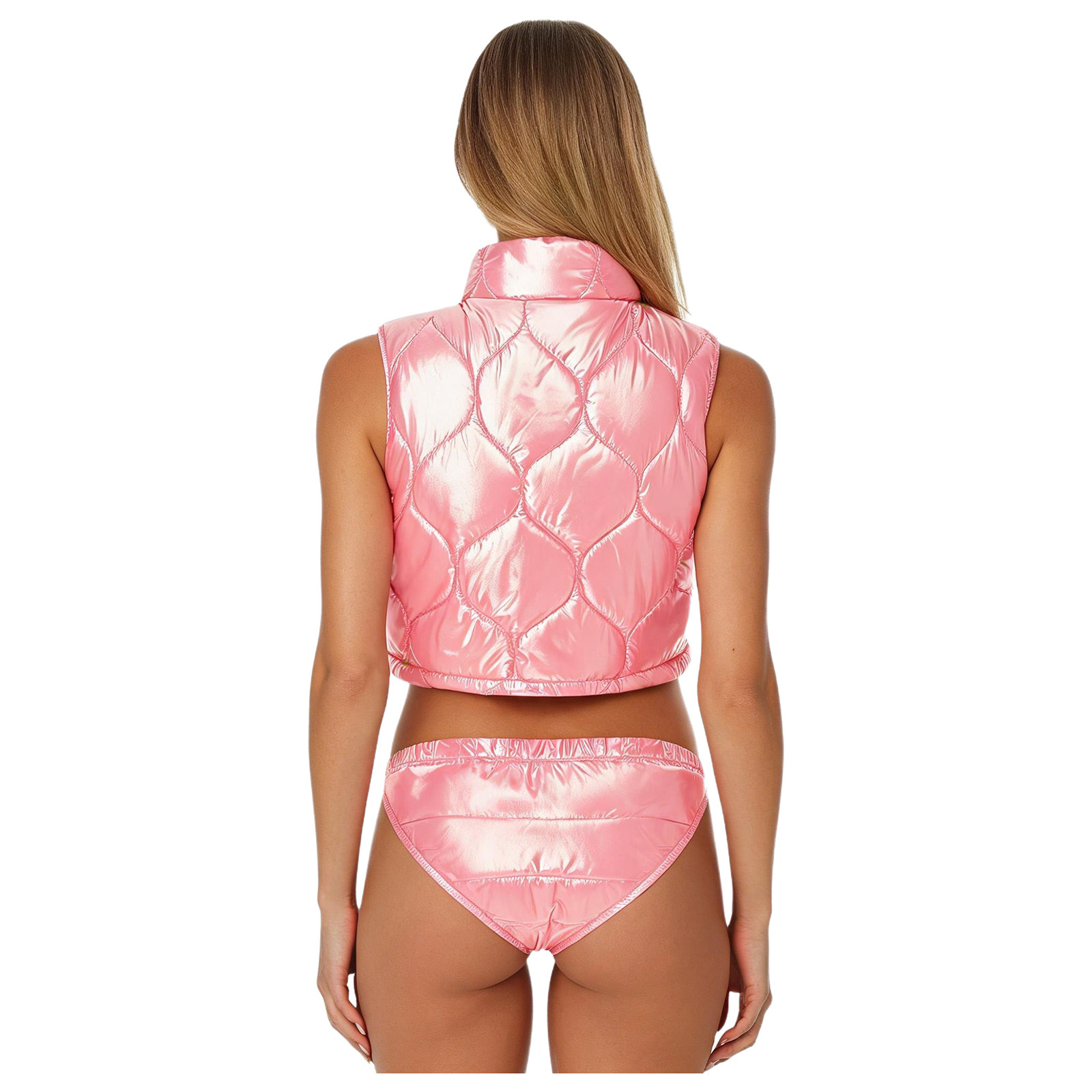 Pakaian Wanita Berkilau Berlap - Puffer Vest Padded ulasan dan harga