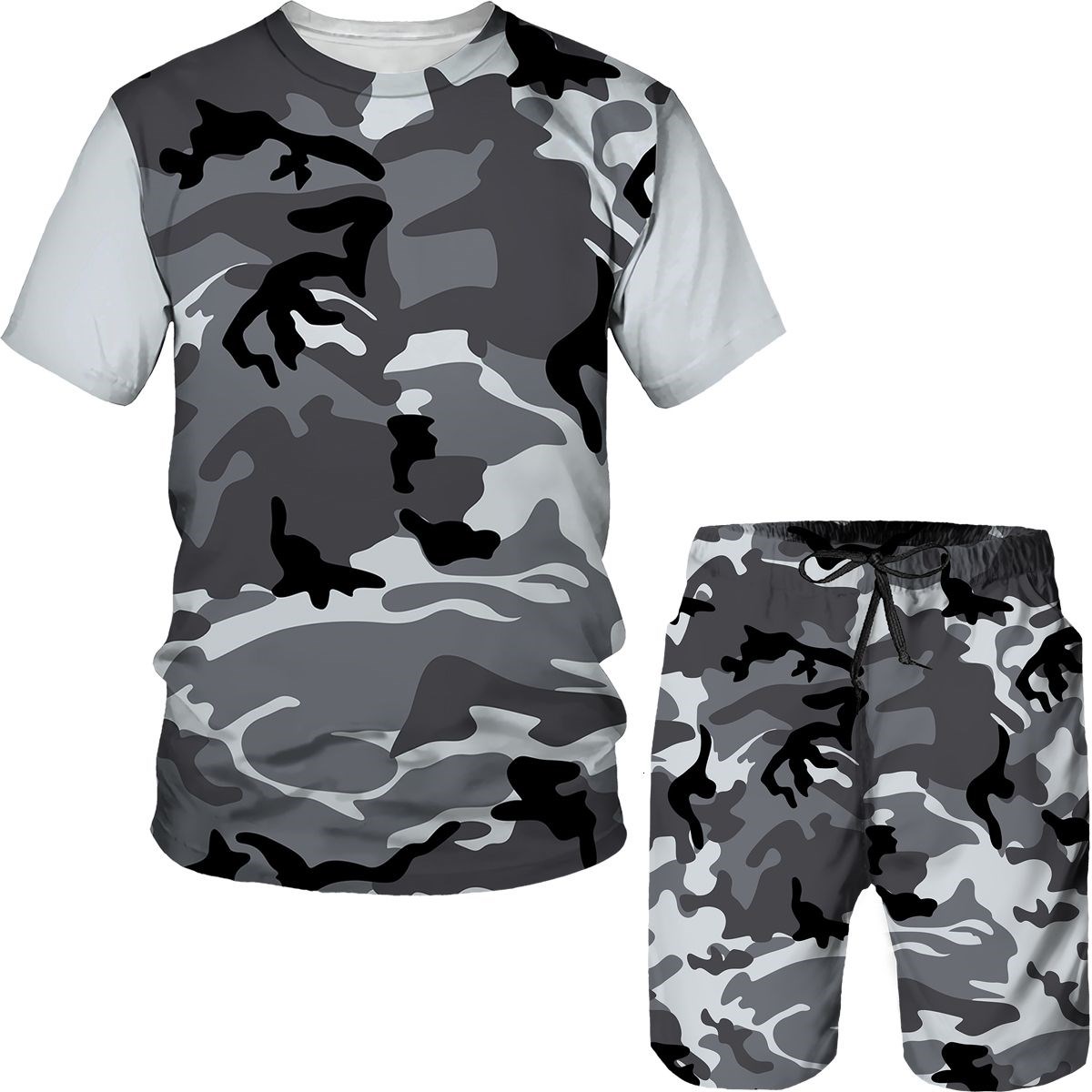 Setelan kaos celana pendek kam - Camo Pattern Set ulasan dan harga