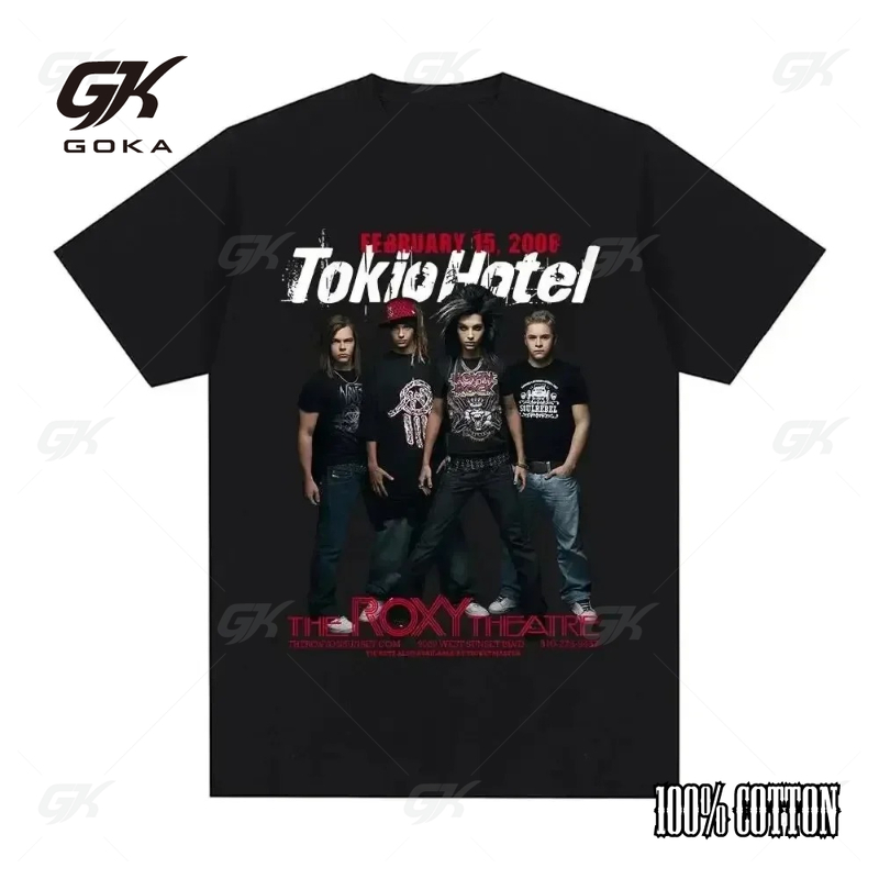 Kaus Gambar Monogram Band Rock - Street Fashion Tokyo ulasan dan harga