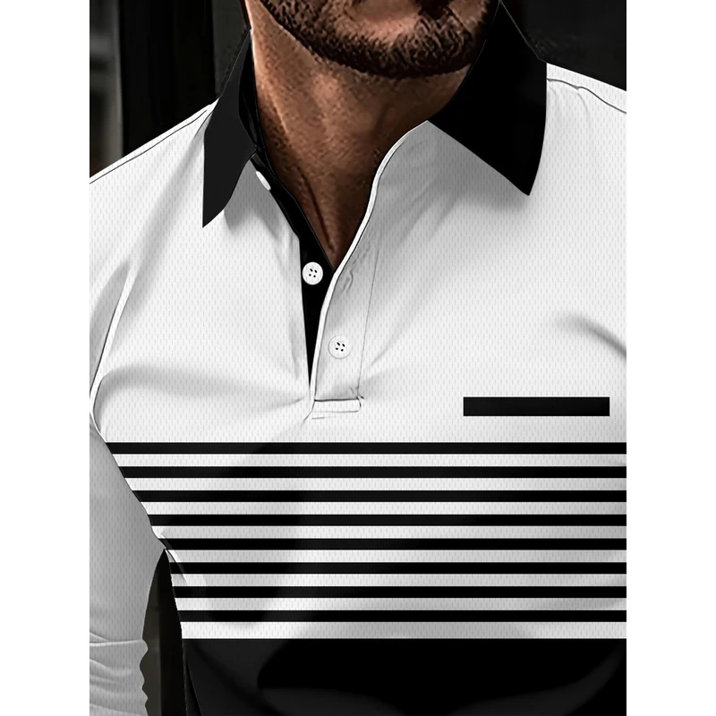 Kaos polo pria bermotif garis, - Street Fashion England ulasan dan harga