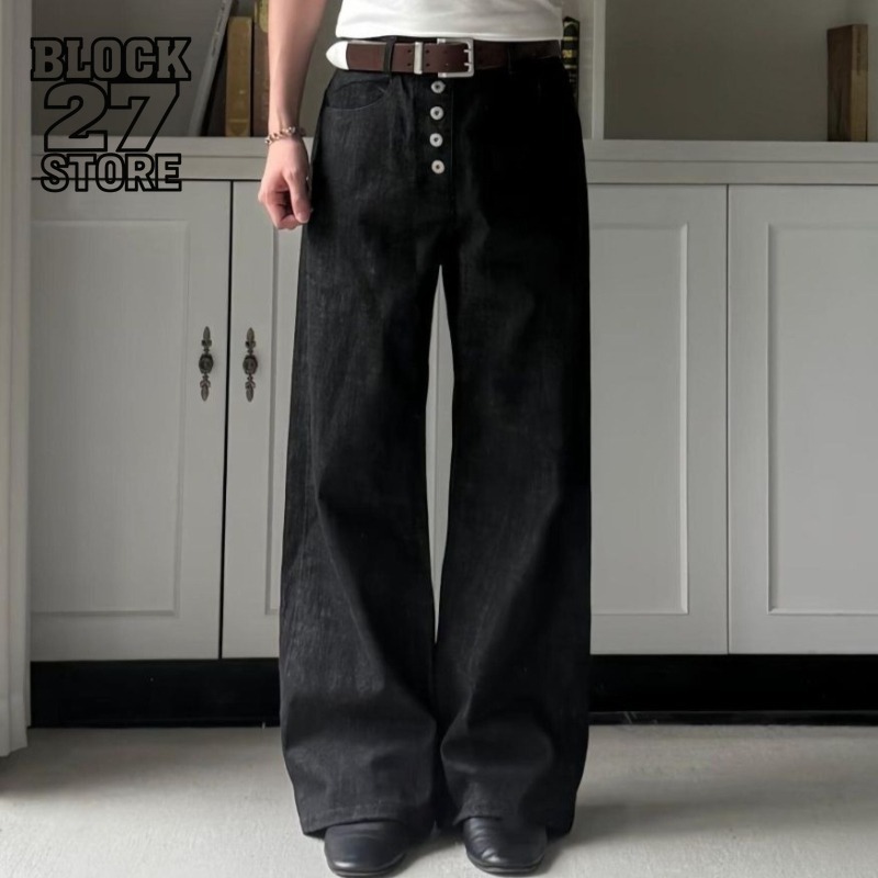 Celana Jeans Pria Celana Denim - Street Fashion Graffiti ulasan dan harga