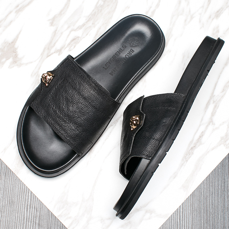 Sandal Kulit Asli Baru 2025 Sa - Street Fashion Style Male ulasan dan harga