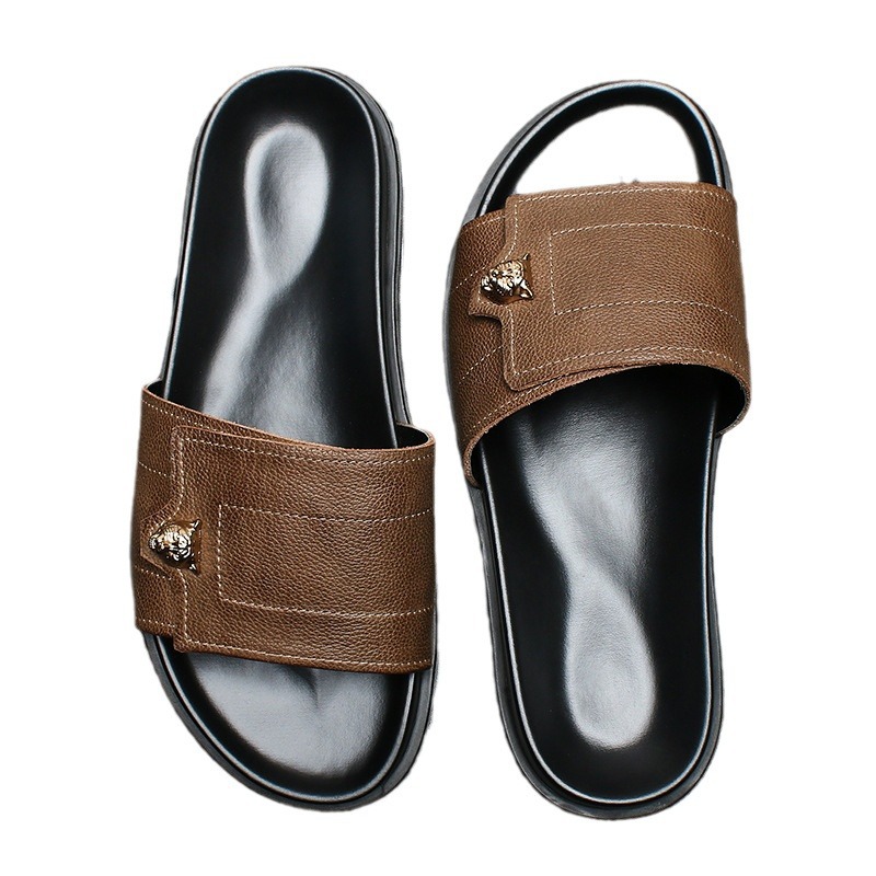 Sandal Kulit Asli Baru 2025 Sa - Street Fashion Style Male ulasan dan harga