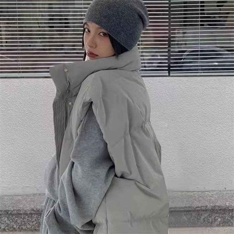 Jaket Rompi Musim Dingin Korea - Puffer Vest Padded ulasan dan harga