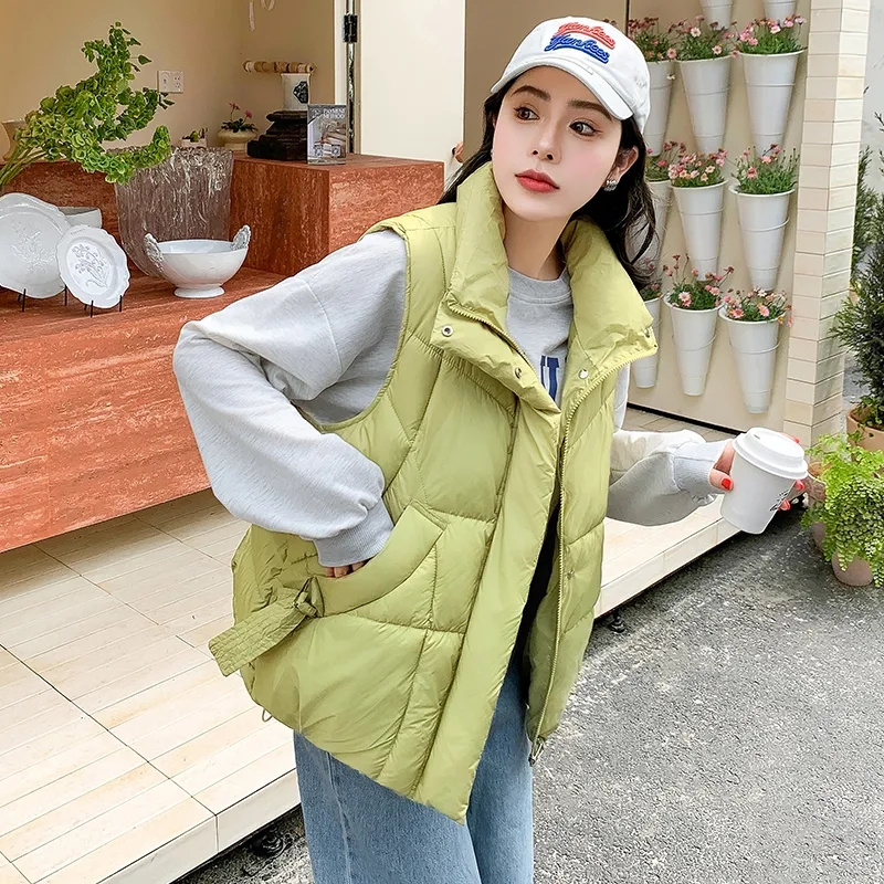 Rompi tanpa lengan wanita Kore - Puffer Vest Padded ulasan dan harga