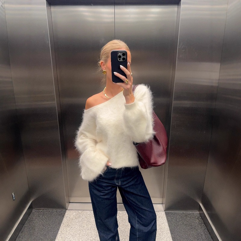 Sweater Rajut Wanita Model Off - Street Fashion England ulasan dan harga