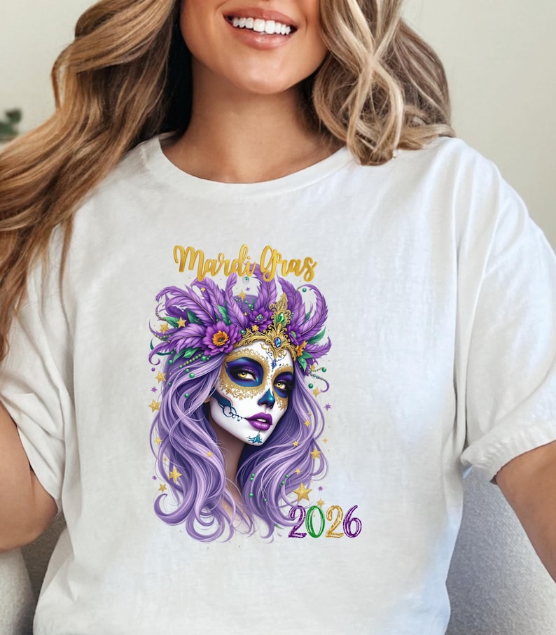 Kaos Mardi Gras Lady 2026 Ungu - Parade Fashion Street ulasan dan harga