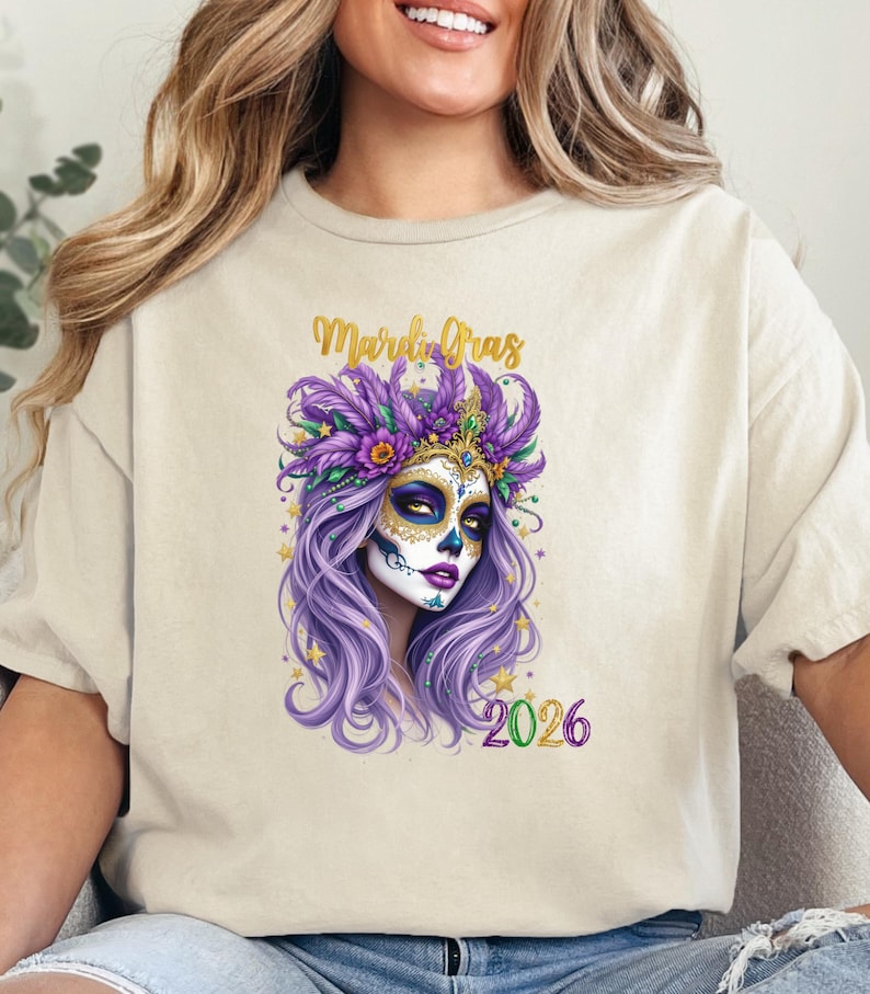 Kaos Mardi Gras Lady 2026 Ungu - Parade Fashion Street ulasan dan harga