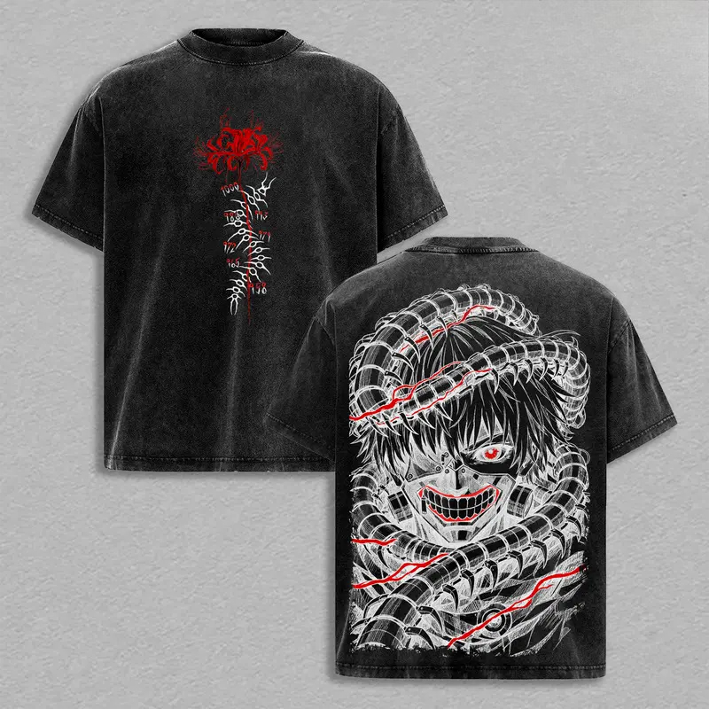 Kaos Retro Manga Kaneki Ken To - Street Fashion Tokyo ulasan dan harga
